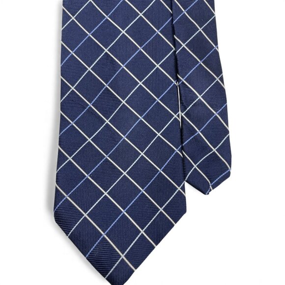 Brooks Brothers Makers Silk Tie Geometric Diamonds Blue - Picture 3 of 6